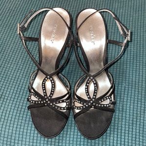 Strappy Rhinestone Dress Sandals- Size 9